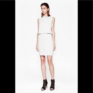 French connection Polka Plains Jersey white dress